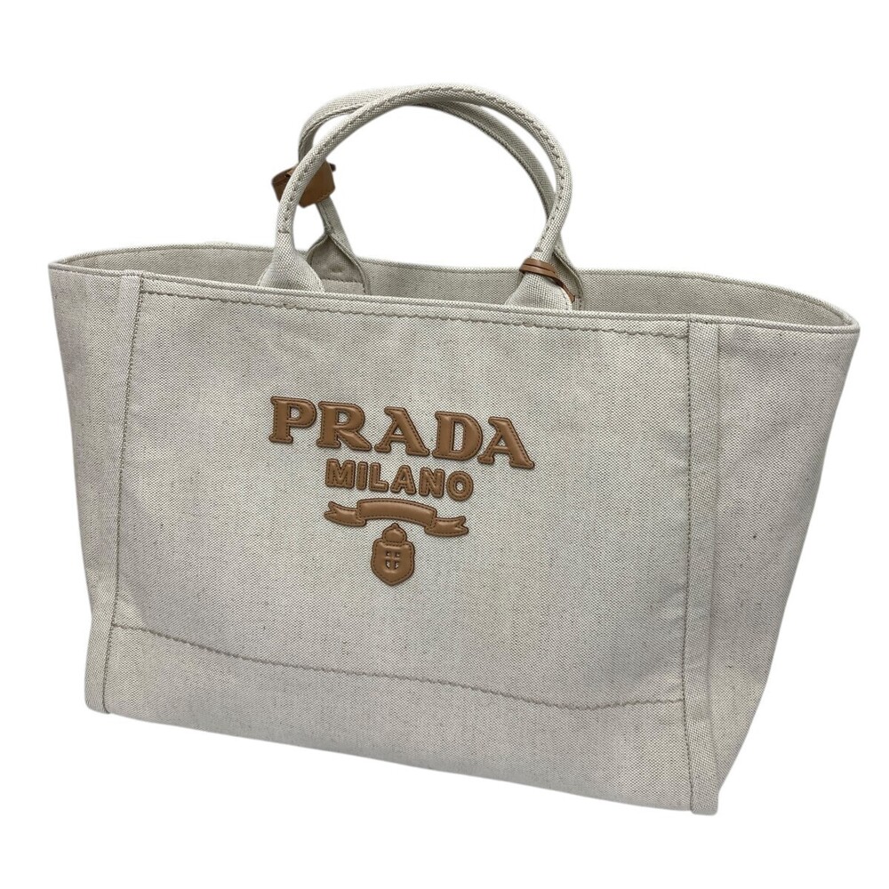 Prada Jardinire Blend Tote Bag Ivory White